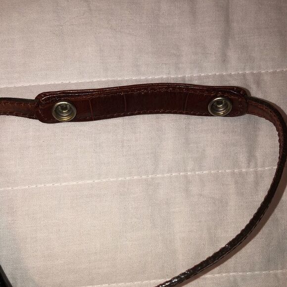 Brighton Convertible Pebbled Black Brown Silver Mini Wallet Crossbody Purse - Picture 13 of 16